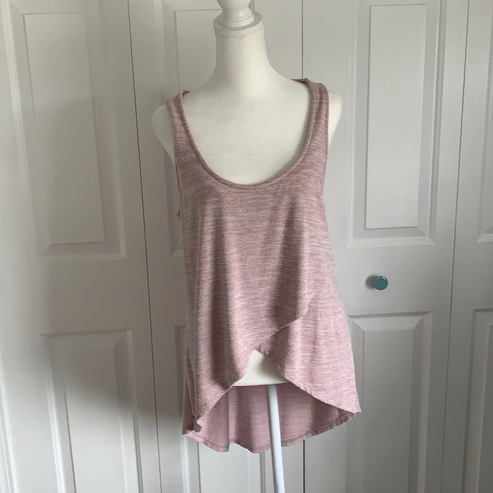 Express hi lo tank in dusty pink.